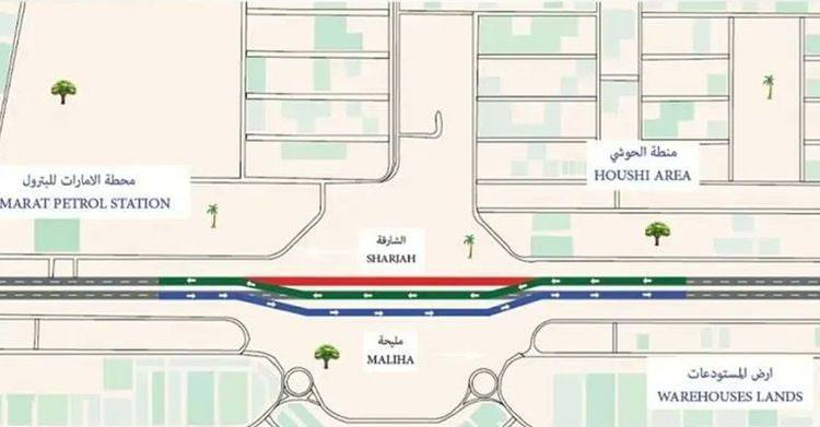 沙迦关键路段交通改道两个月