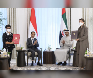阿联酋总统和印度尼西亚总统见证签署全面经济伙伴关系协议