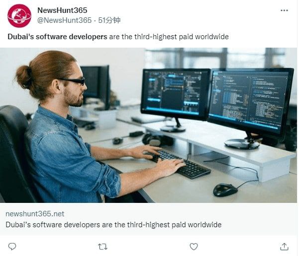平均月薪4万+！迪拜软件开发人员的薪酬位居全球第三