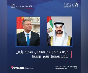 阿联酋总统会见罗马尼亚总统