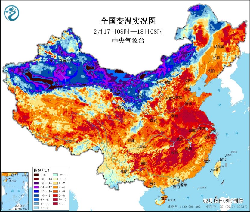 寒潮预警升级至最高等级橙色 节后中东部将遭遇剧烈降温和雨雪